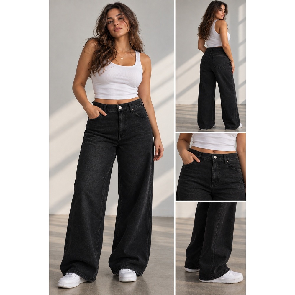Universal Thread Wide Leg Ankle Jeans Size 10 High Rise Denim Fair Trade #1684
